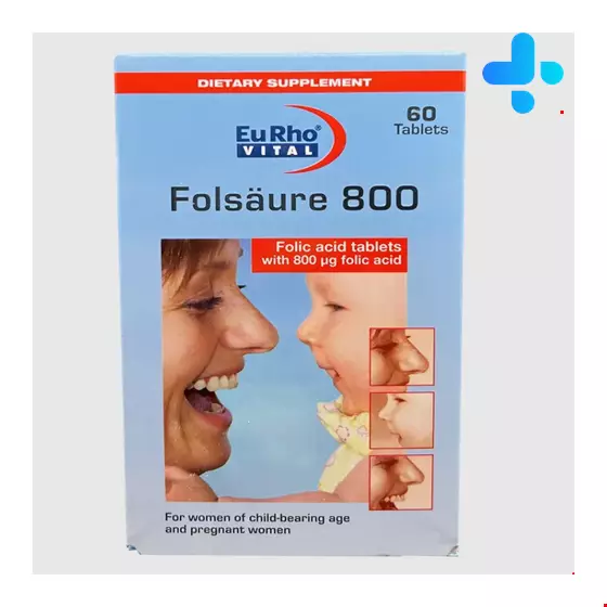EuRho Vital Folic Acid 800mcg 60 Capsule